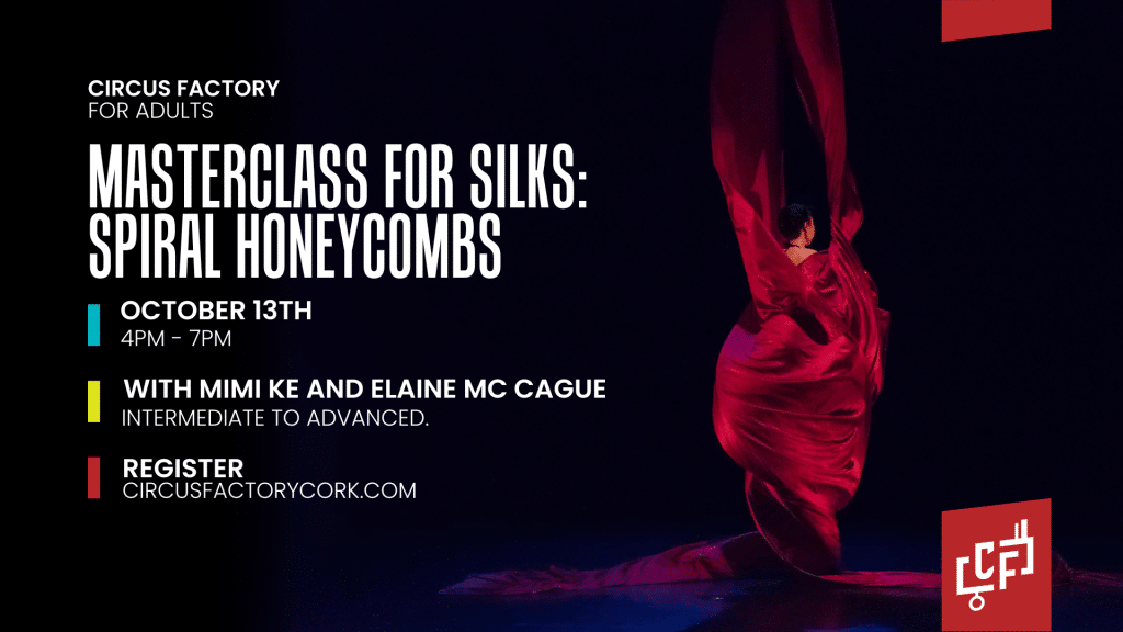 Spiral Honeycombs Aerial Silks workshop Circus Factory Cork
