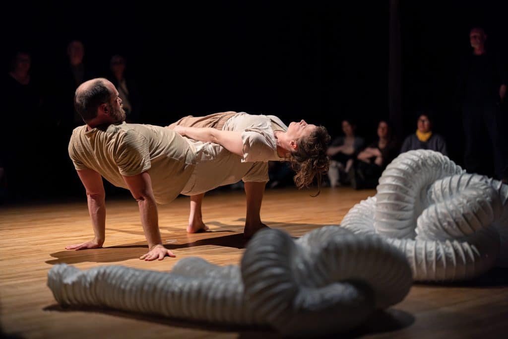 A double-bill of new works by ISACS Members Cikada Circus and Lacunavicci at Carlow Arts festival 2025 (© Neil Hainsworth)