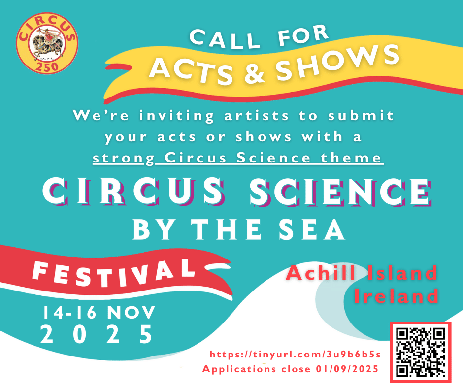 Call for acts and shows for Europe's Only Circus Science Festival