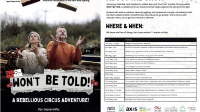 Eflyer Tumble Circus Bealtaine